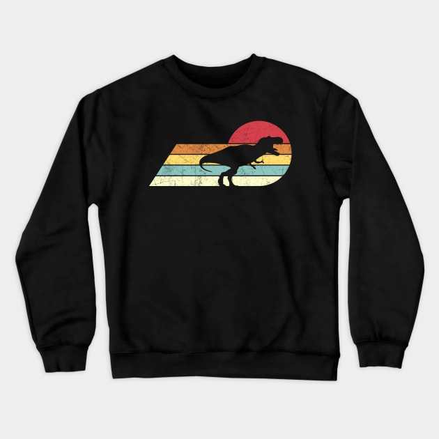 Jurassic Retro - Vintage Dino Style Tee Crewneck Sweatshirt by tommartinart